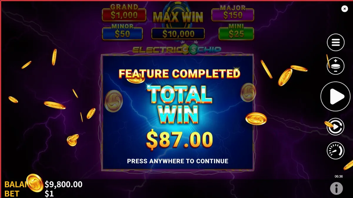 Electric Chip slot neon lightning theme